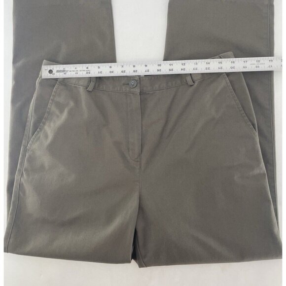 L.L. Bean Olive Green Women's Ankle Pants 12 Reg - Picture 9 of 11